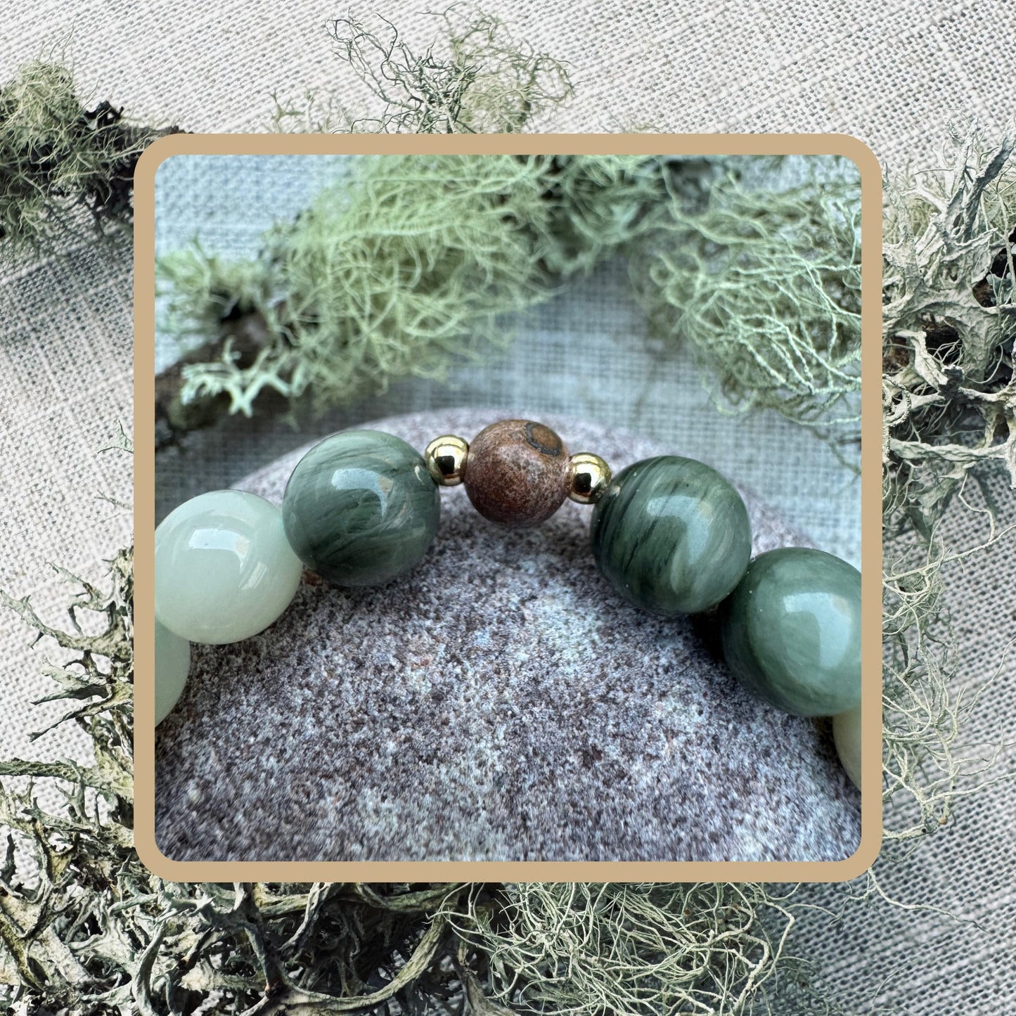 Highland Moss - Natural Stone Bracelet