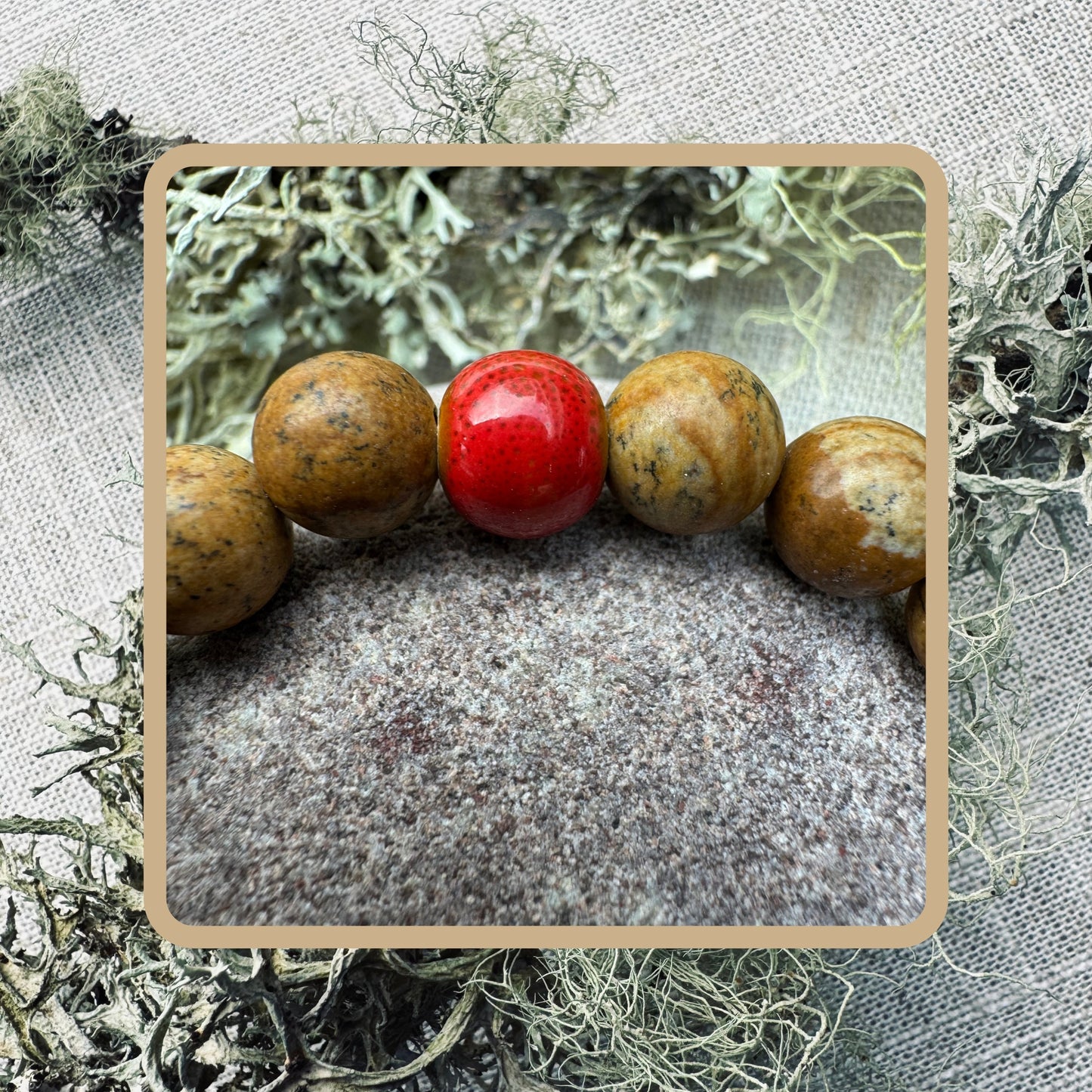 jasper bead bracelet