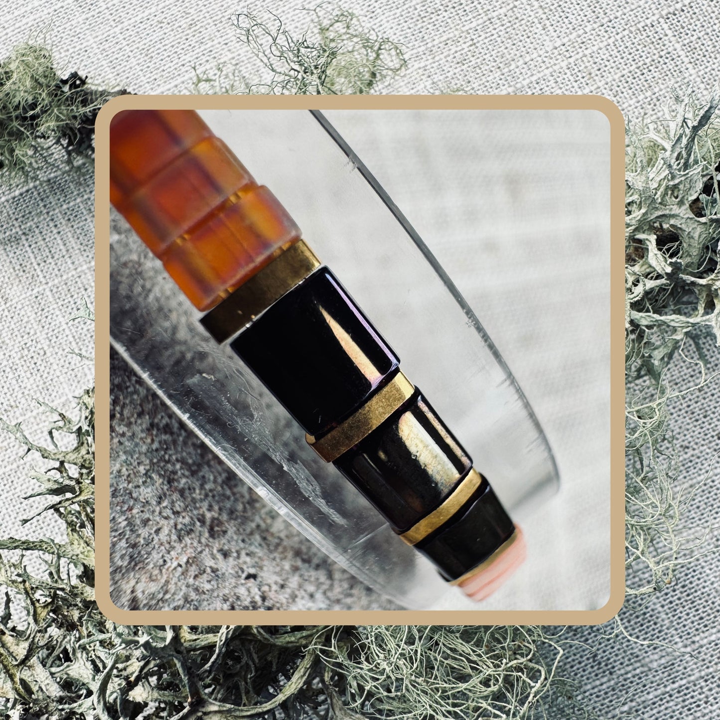 Rose Ember- Tila Bead Bracelet