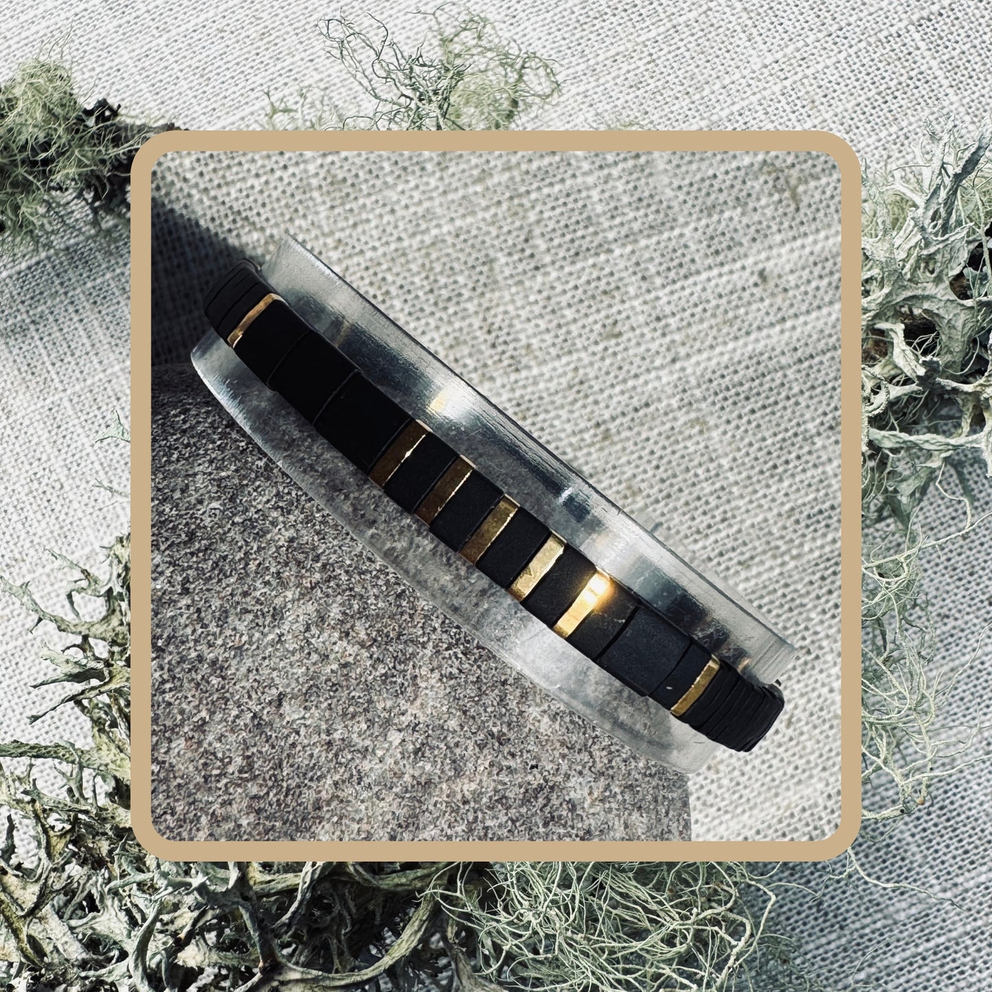 Shadowgold- Tila Bead Bracelet