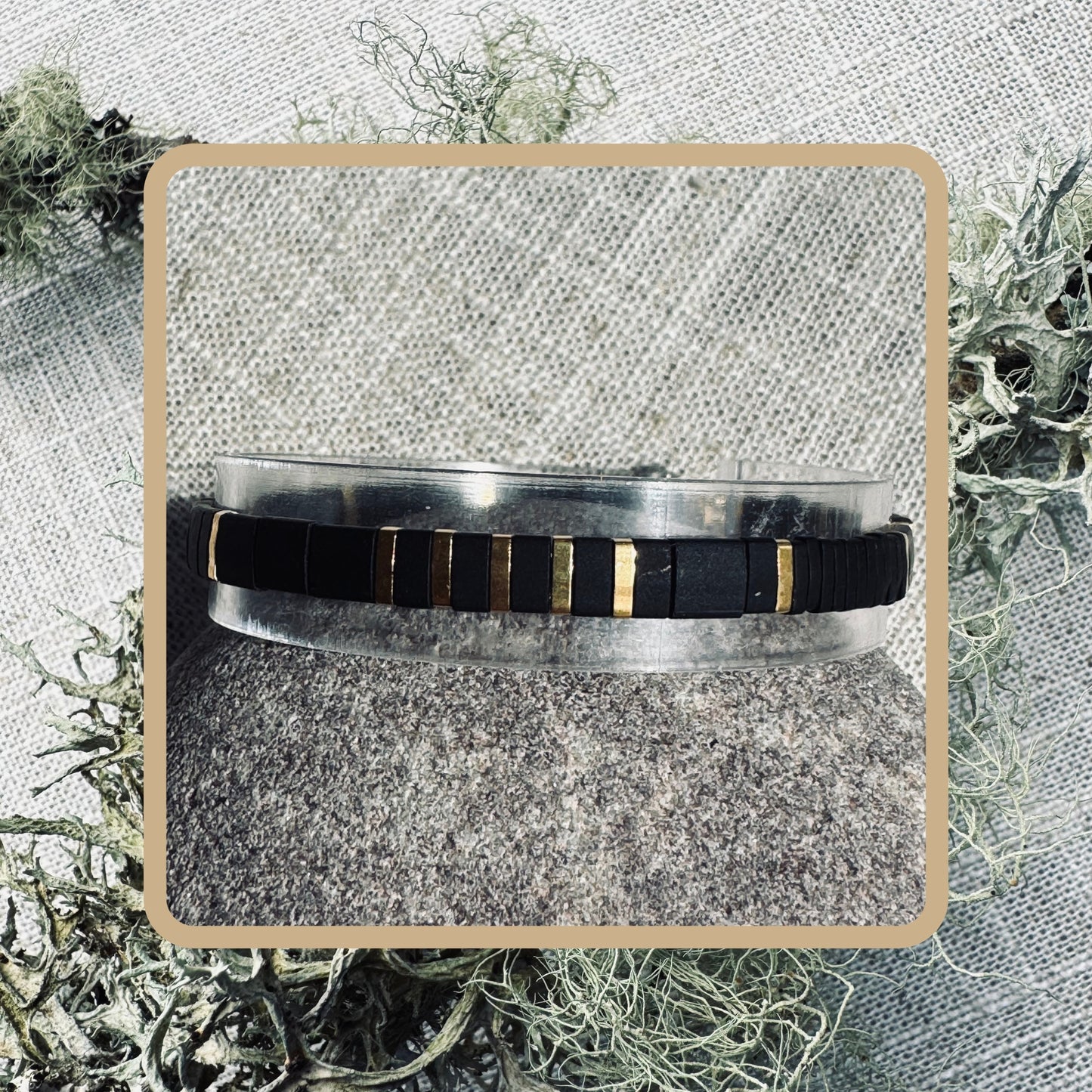 Shadowgold- Tila Bead Bracelet