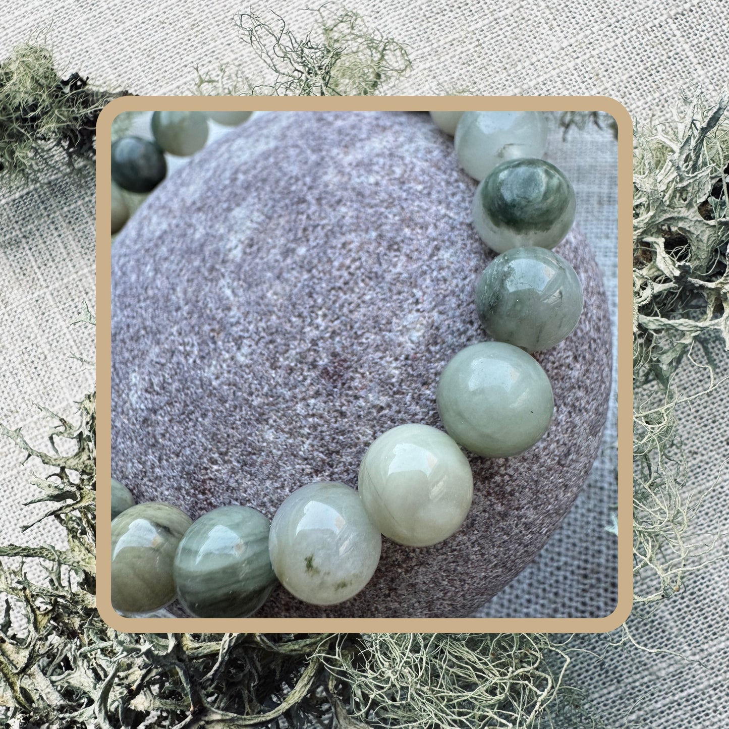 Highland Moss - Natural Stone Bracelet