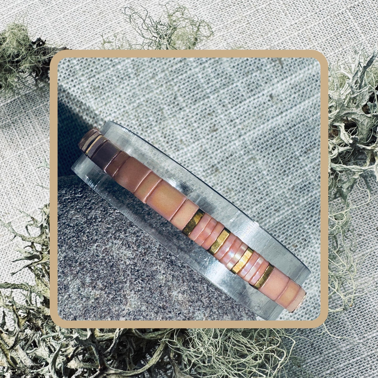 Opaline Blush- Tila Bead Bracelet