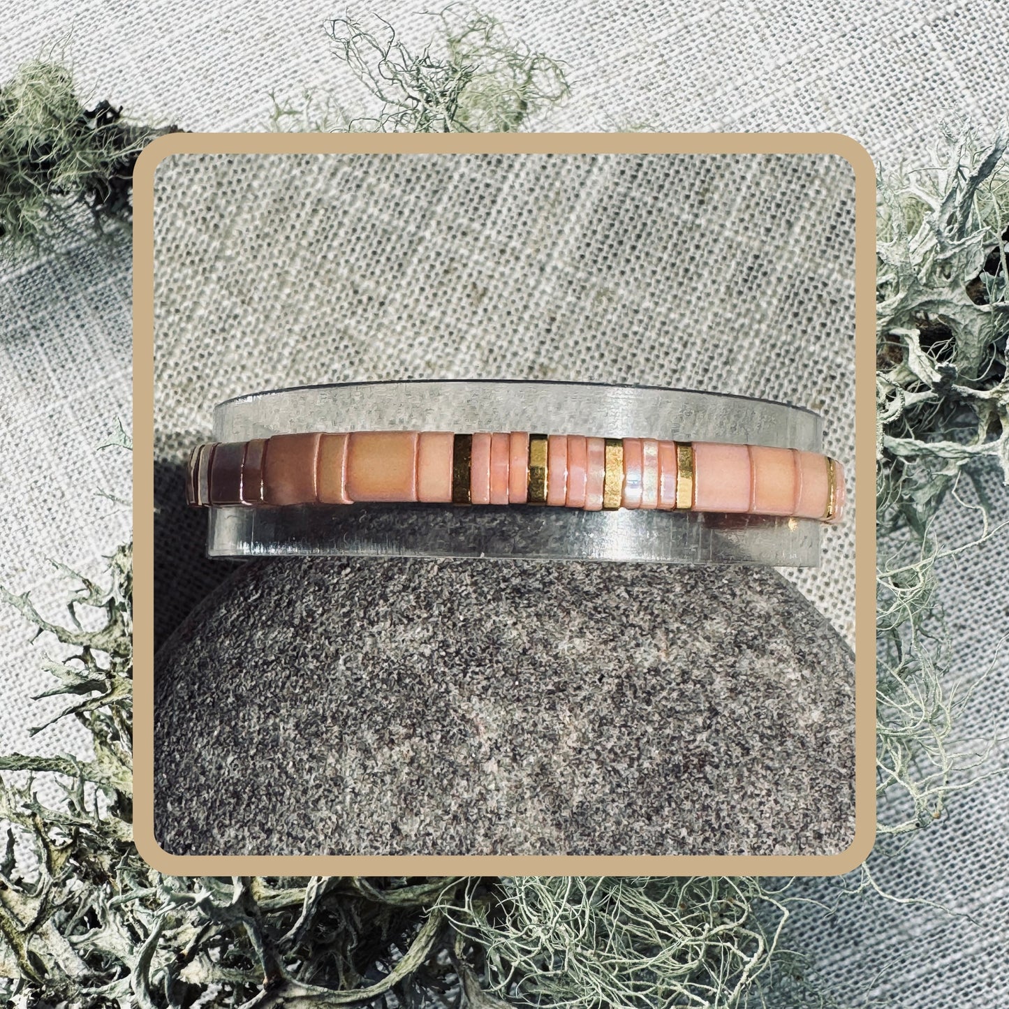 Opaline Blush- Tila Bead Bracelet