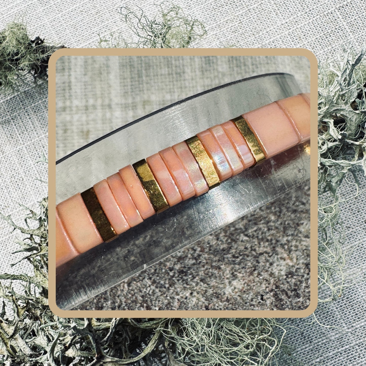 Opaline Blush- Tila Bead Bracelet