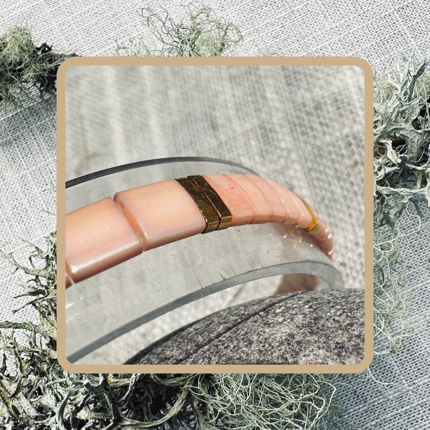 Opaline Blush- Tila Bead Bracelet