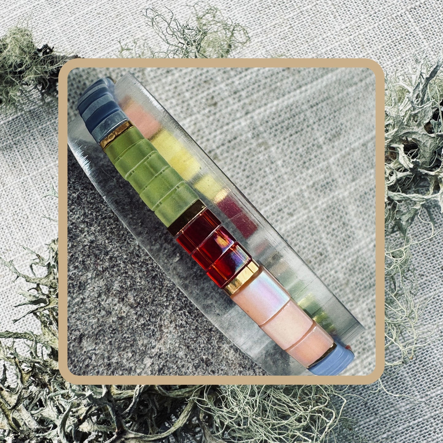 Sunburst Bloom- Tila Bead Bracelet