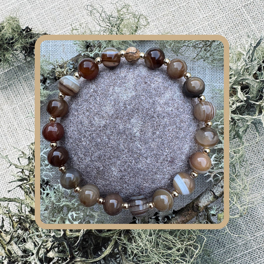 Highland Hearth - Natural Stone Bracelet