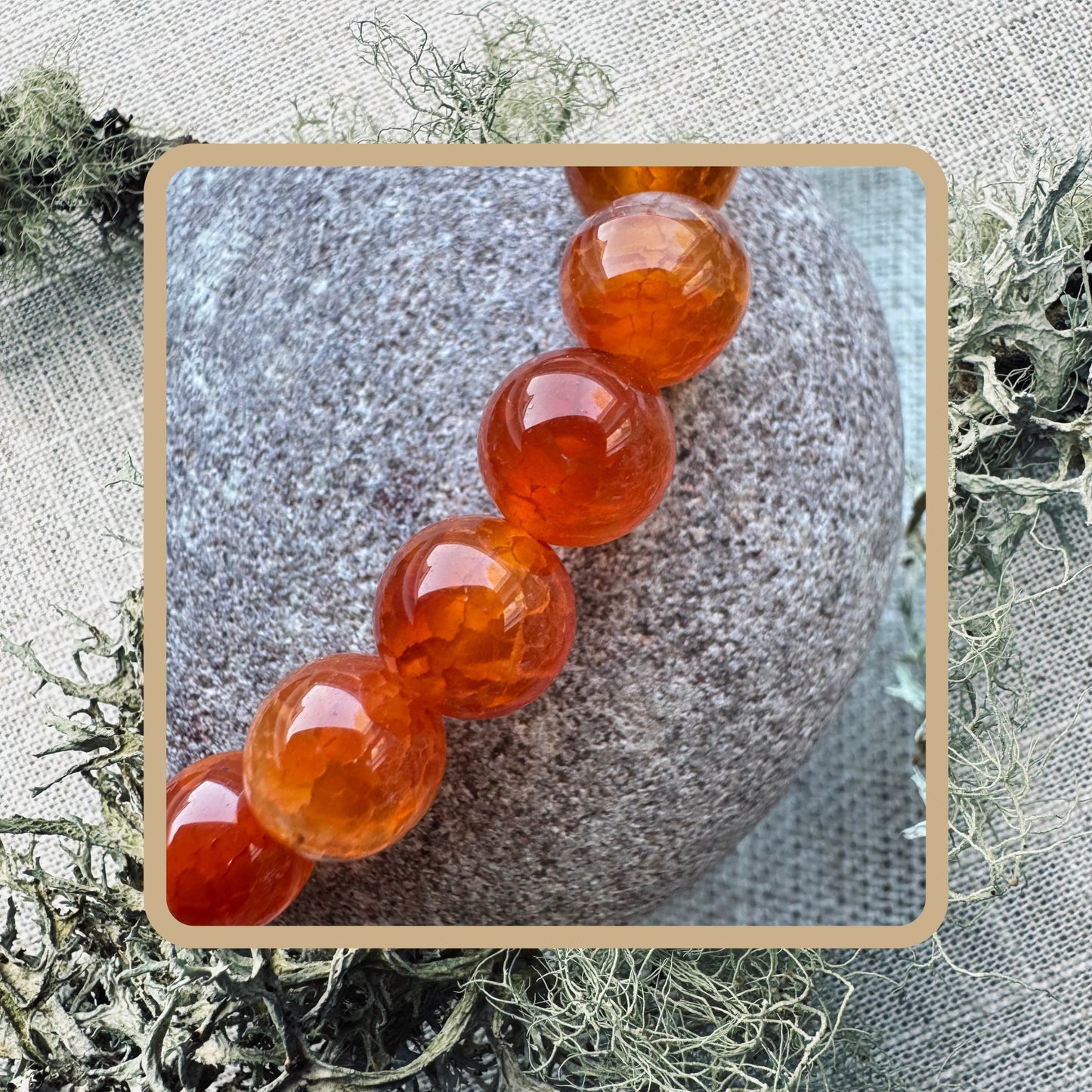 Highland Flame - Natural Stone Bracelet
