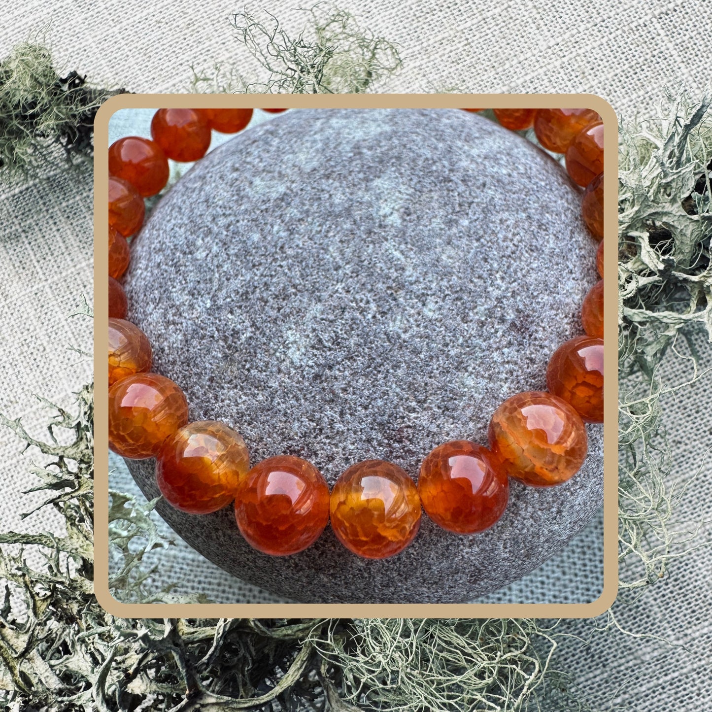 Highland Flame - Natural Stone Bracelet