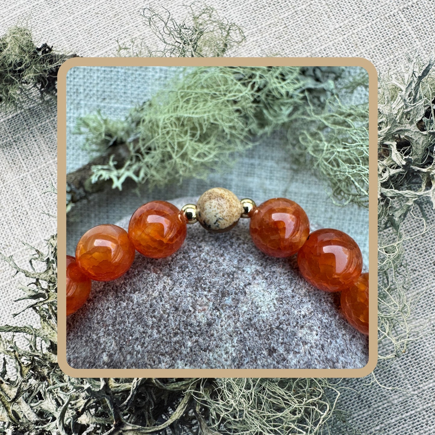 Highland Flame - Natural Stone Bracelet