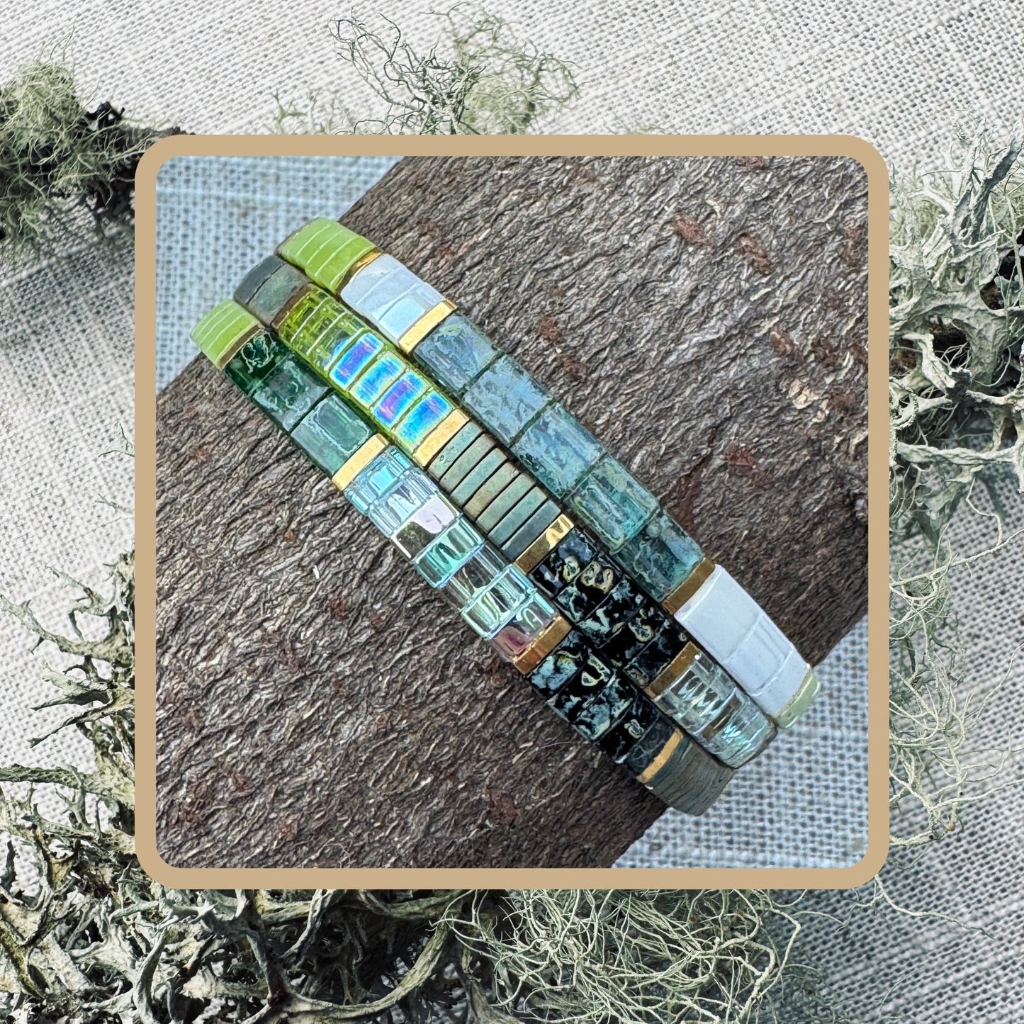 Lichen Light - Tila Bead Bracelet