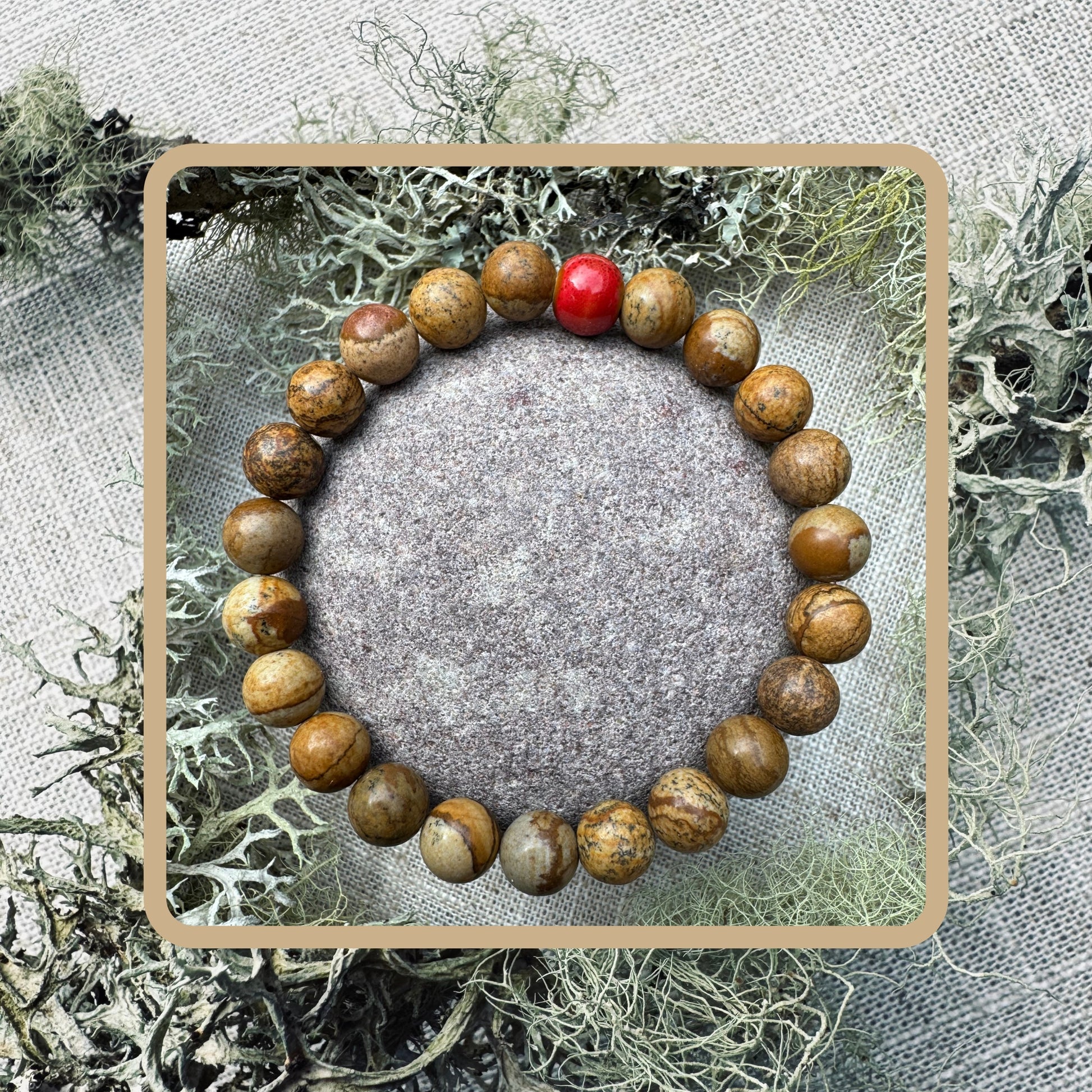 jasper bead bracelet