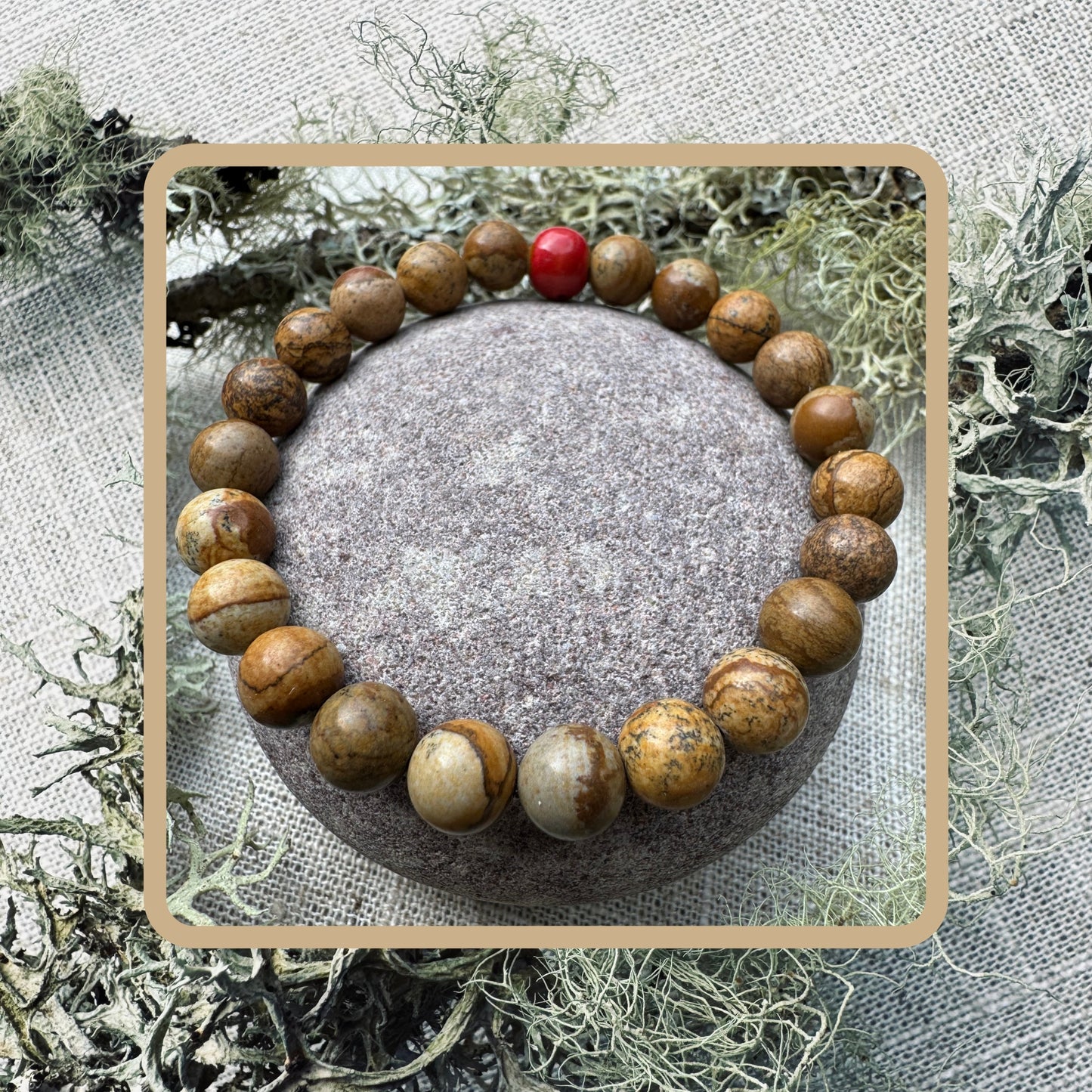 jasper bead bracelet